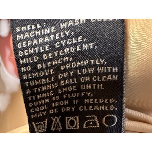 London Fog Down Quilted Puffer Jacket Womens L Cream Gorpcore Puffy Coat Warm - Picture 6 of 7